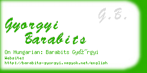 gyorgyi barabits business card